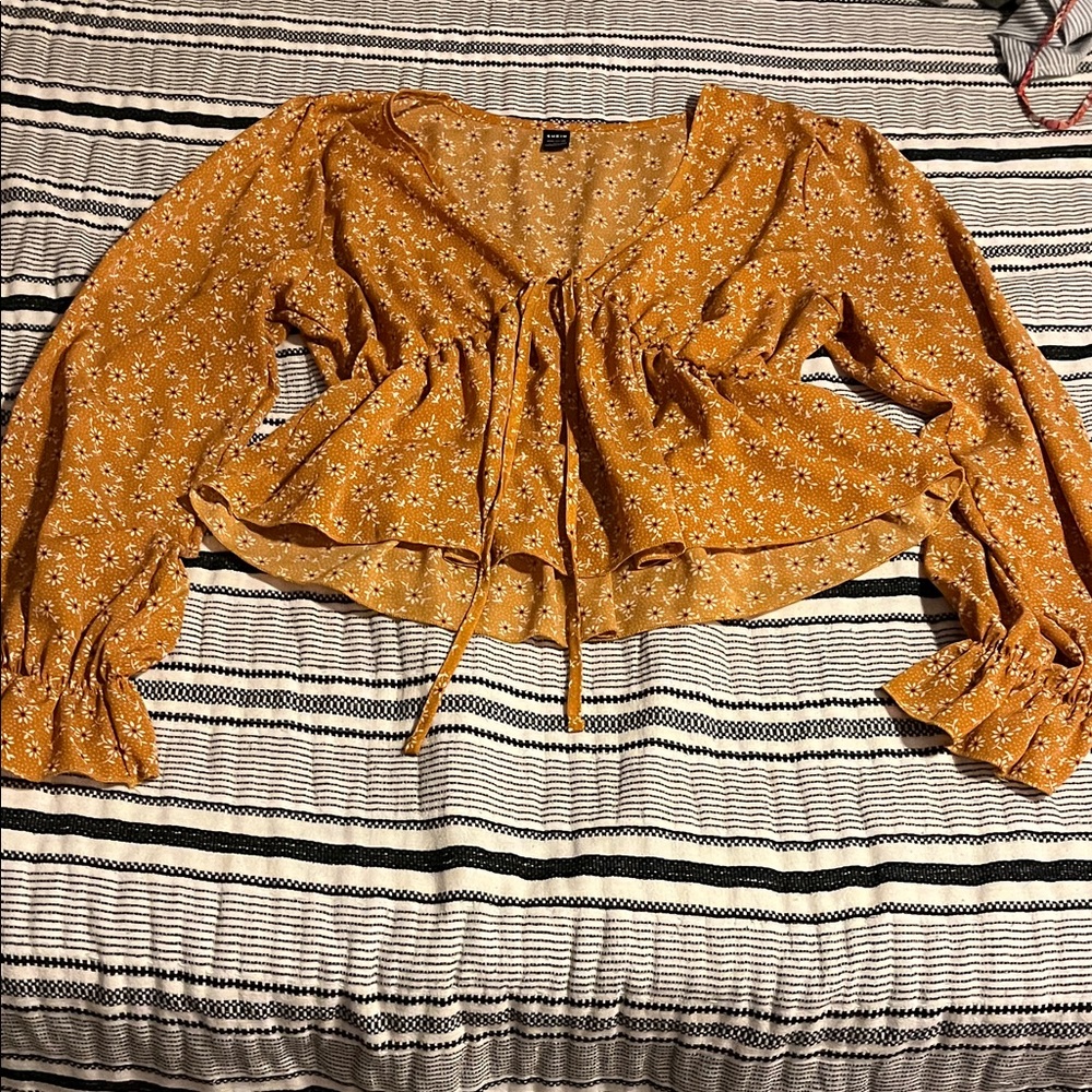 Floral Mustard Women's Top
